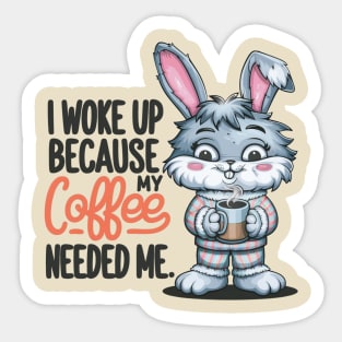 Coffee Bunny Sticker